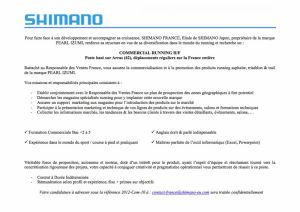 gallery Shimano France offre deux postes en CDI