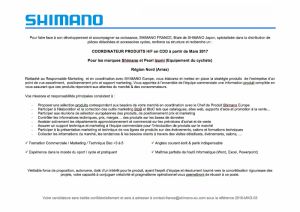 gallery Shimano France recrute un coordinateur produits H/F