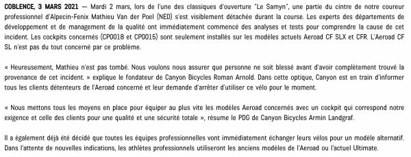 gallery Canyon met son Aeroad au repos forcé !