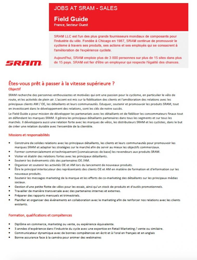 gallery SRAM recrute